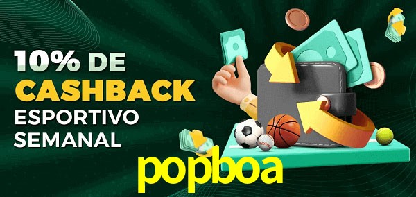 10% de bônus de cashback na popboa